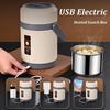 Calentador de Alimentos Portátil para el Almuerzo de 1.6L/2.0L Caja Térmica Bento Calefacción Eléctrica Caja de Almuerzo de Acero Inoxidable Caja de Almuerzo de Gran Capacidad