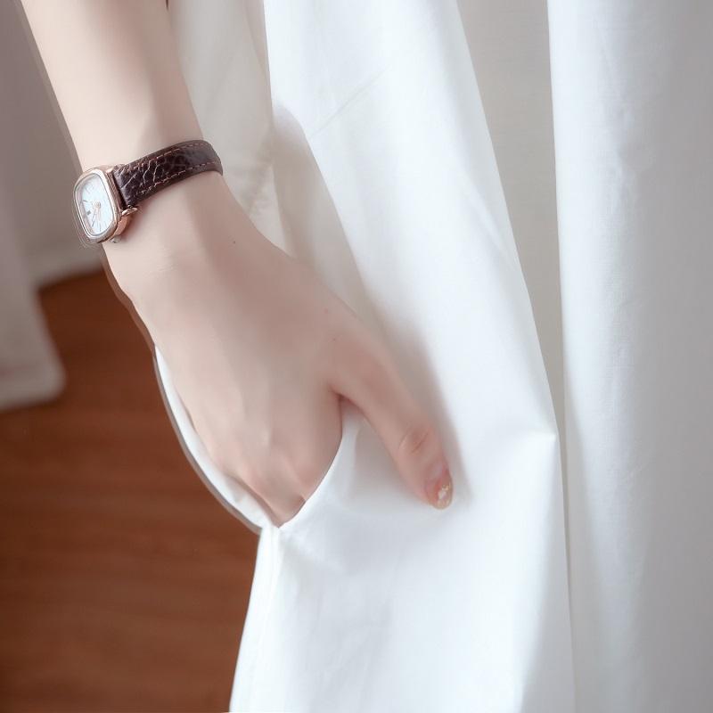 Trumpomis rankovėmis plius dydžio medvilninė laisvalaikio laisvi mini suknelė