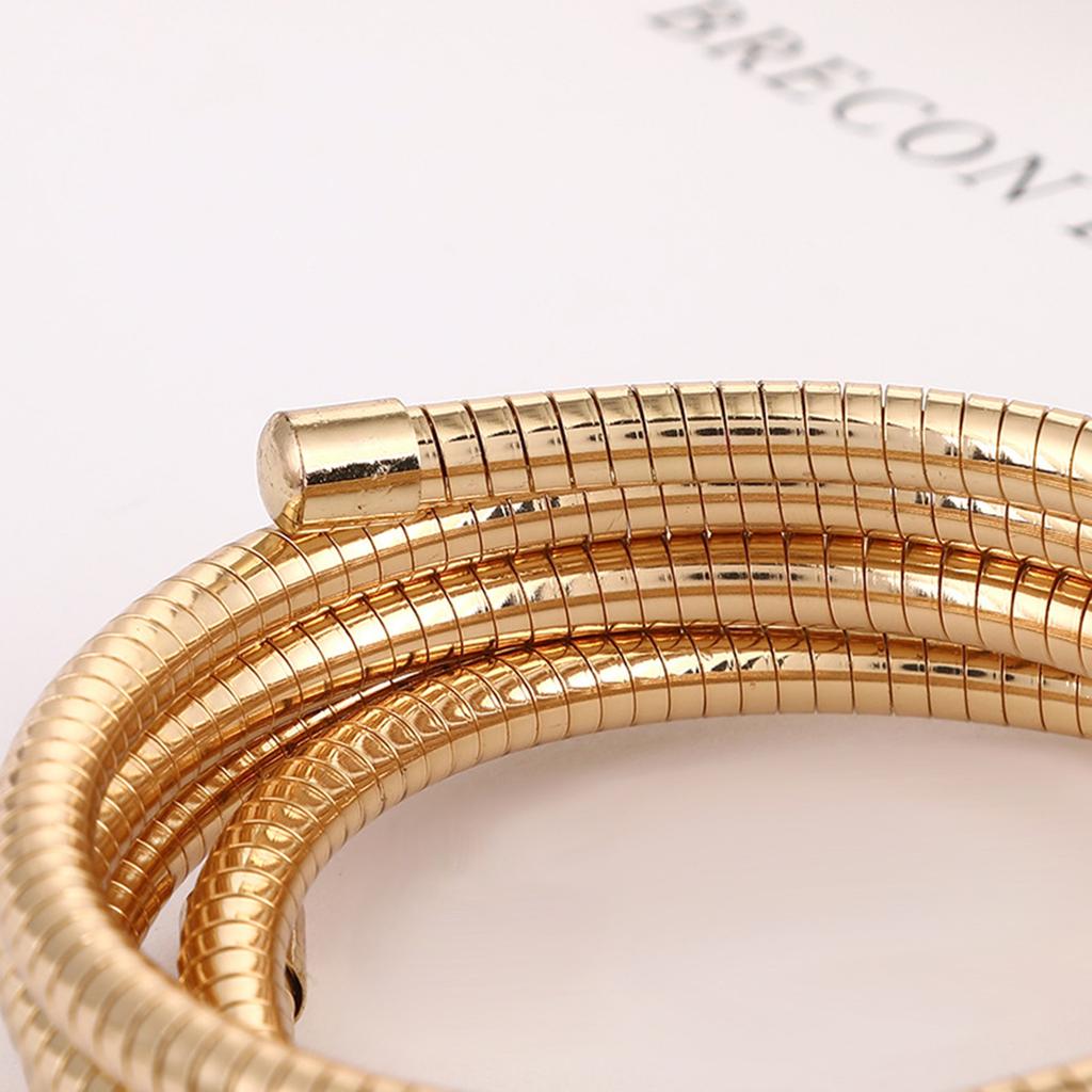 Fashion Unisex Wrist Jewelry Unique Metal Spring Style Bracelet Stackable Bracelet Multi Layer Bracelet for Woman Man