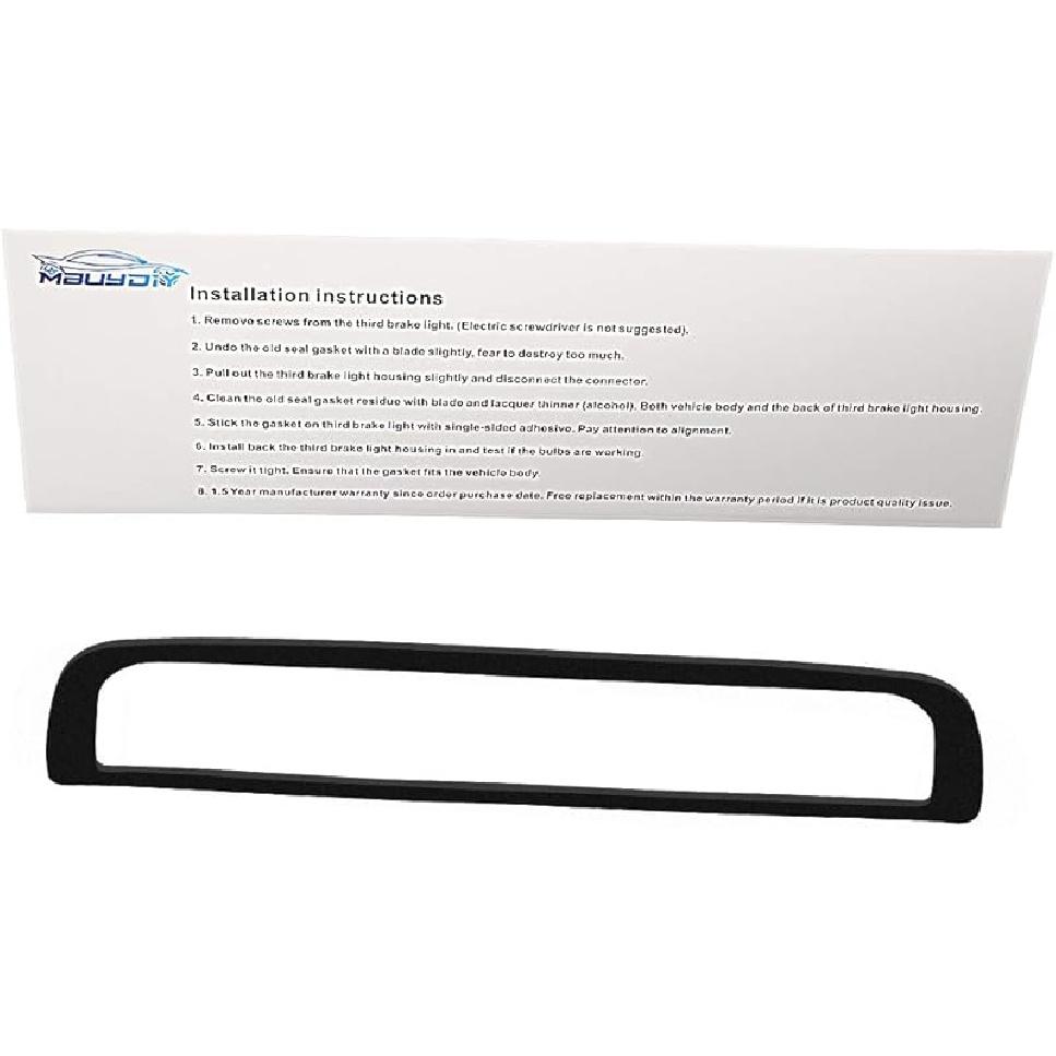 3rd Third Brake Light Gasket Seal Compatible with 2014-2018 Chevy Silverado 1500 GMC Sierra 2500HD 3500HD High Mount Stop Lamp Assembly, Single-Sided