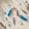 10Pcs Braid Hair Buckles, Feather Style Dreadlocks Hair Accessories, Alloy Open Design Braid Hair Clips for Thin Thick Multi-Strand Braids