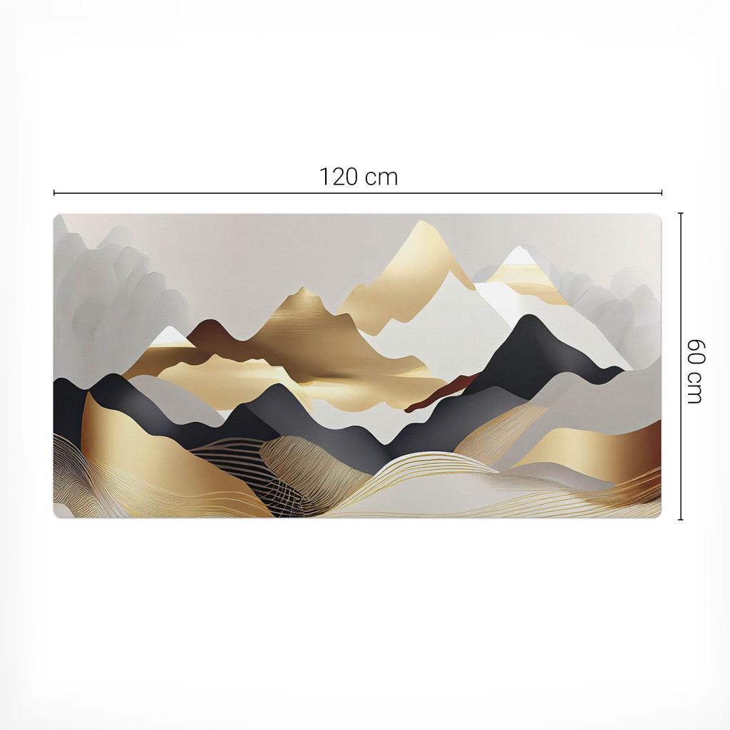 Durable Anti-Slip Desk Mat Mountain Abstraction 120x60 Cm