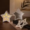 Mould Christmas Openwork Five-Pointed Star Silhouette Lamp Resin Silicone Mold Drip Resin DIY Star Plaster Egg Lamp Decorations