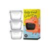 Conjunto de recipientes para comida de bebê Glasslock (3 pecas) (Quadrado)