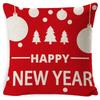 45CM Christmas Pillow Case Cushion Cover 2023 Christmas Decoration Red Gift Home Decoration Happy New Year Christmas Supplies
