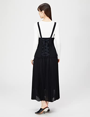 Snidel Women's Corset Lace-Up Jumper Skirt SWFO215030, Black, Size 0