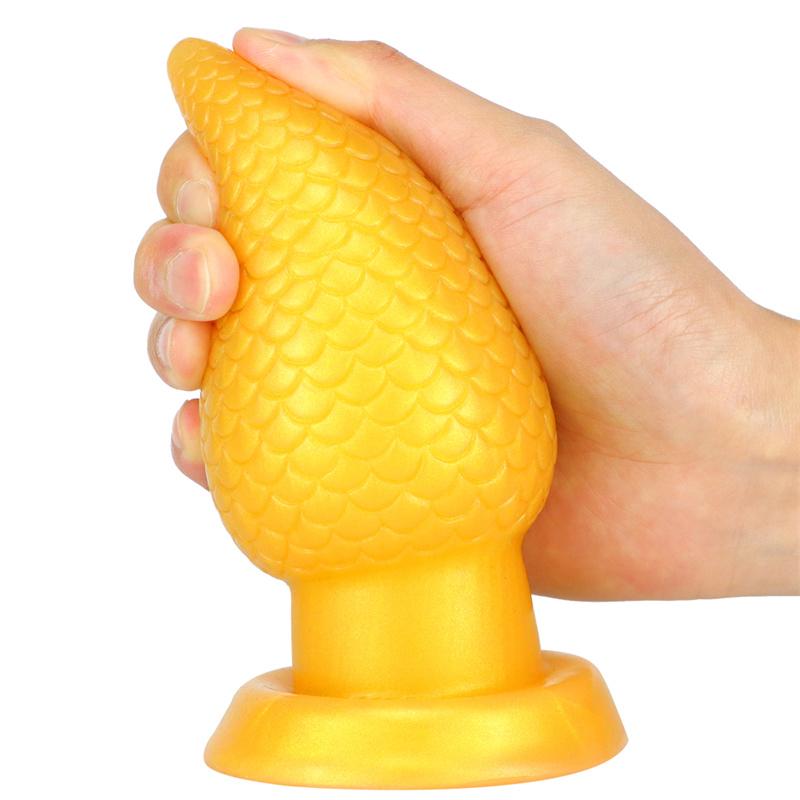 Golden Pine Cone Butt Plug Masturbation Stick Backyard Butt Plug Sex Toys Backyard Big Butt Plug