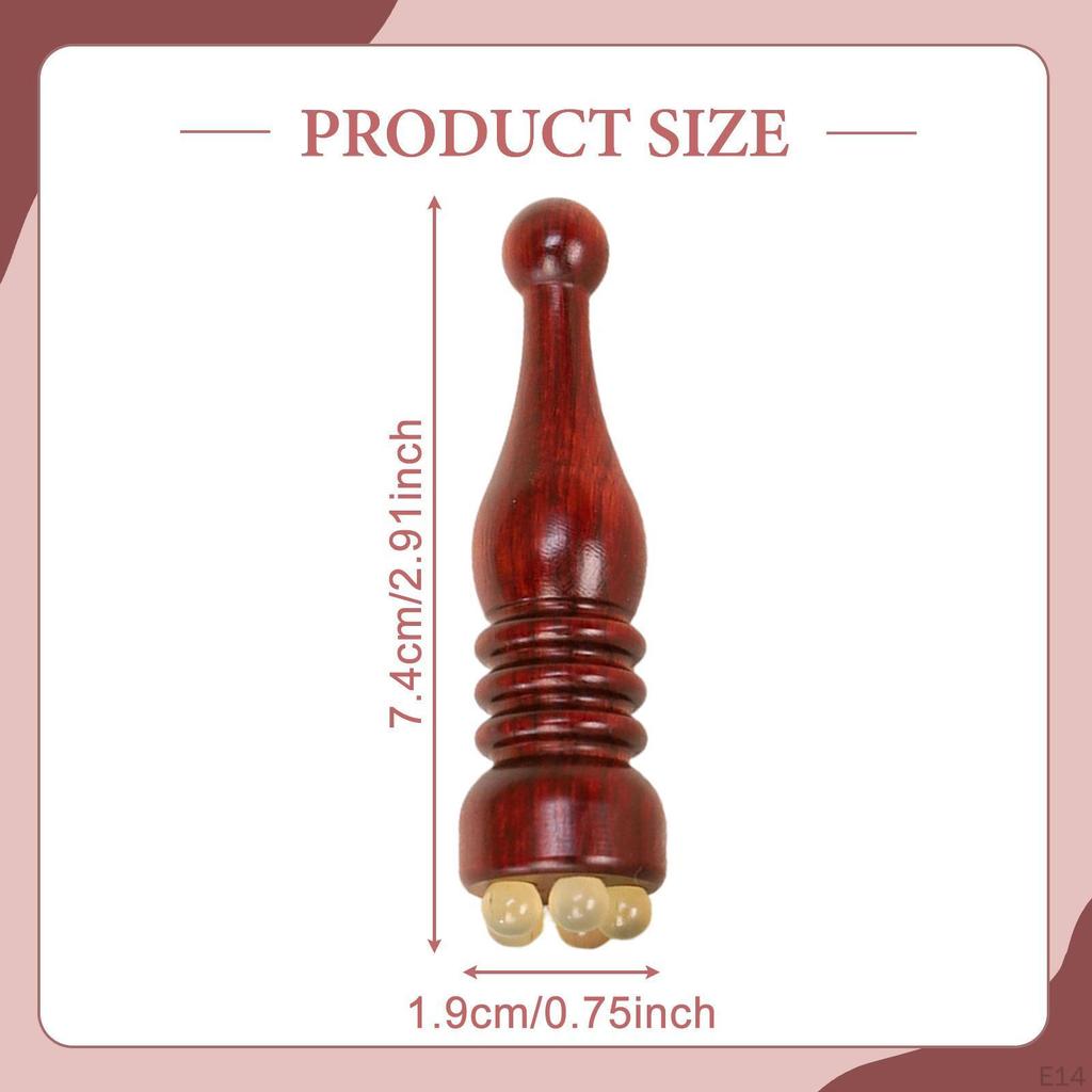 Gesichtsmassage-Werkzeug aus Holz für Augen Handheld Cellulite-Massagen Punktmassage Sandelholz Gua Sha