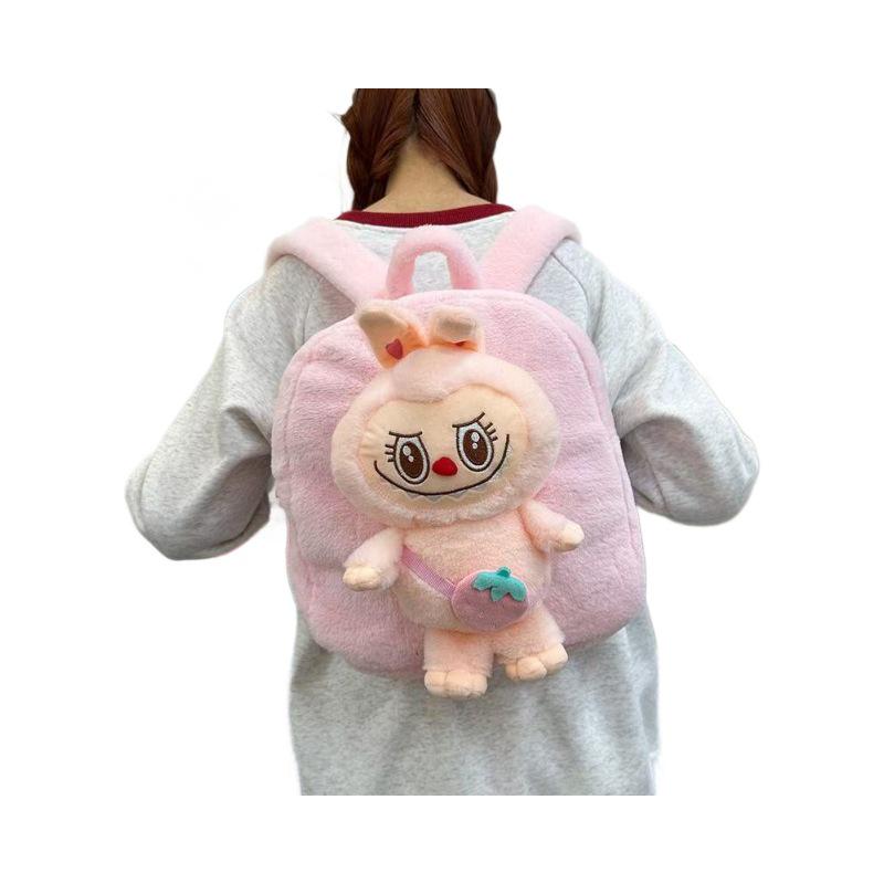Jucărie de pluș Labubu Rucsac de iarnă și geantă crossbody - Ghiozdan drăguț