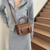Neue Wintermode Kleine Tasche für Frauen Einfarbig Hand-gehalten One-Shoulder Fashion Retro Umhängetasche Kleine Quadratische Tasche
