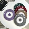 Sweet Girl Bow Beret Korean Style Big Head Woolen Hat Painter Hat Rhinestone Western-Style Fashion Octagonal Hat