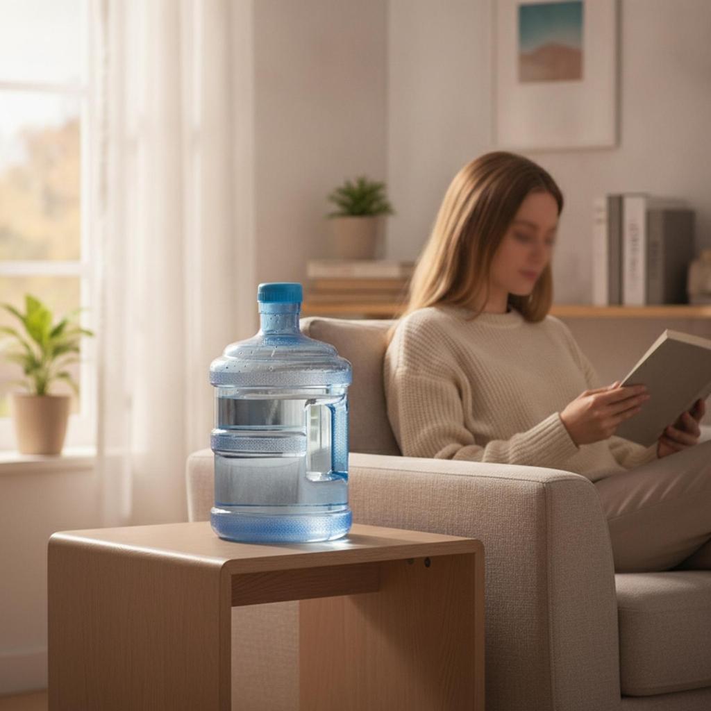 Dispenser Bottle Refillable Water Jug with Handle Transparent for Home