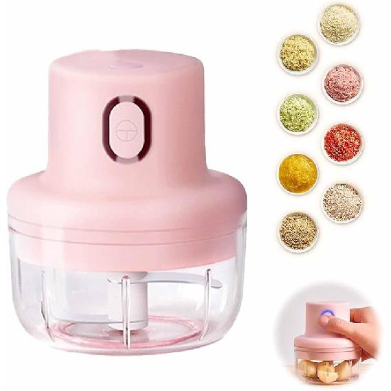 Беспроводная измельчительница для еды, Мини-электрическая чеснокорезка, Электрическая мясорубка, Измельчитель овощей, Мини-электрическая измельчительница для еды с USB-зарядкой для чеснока, 100ml