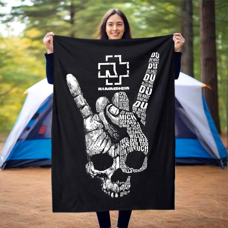 Till Lindemann, lead singer of the German heavy metal rock band Rammstein, blanket for warmth, home decoration for siesta, flannel blanket Y5