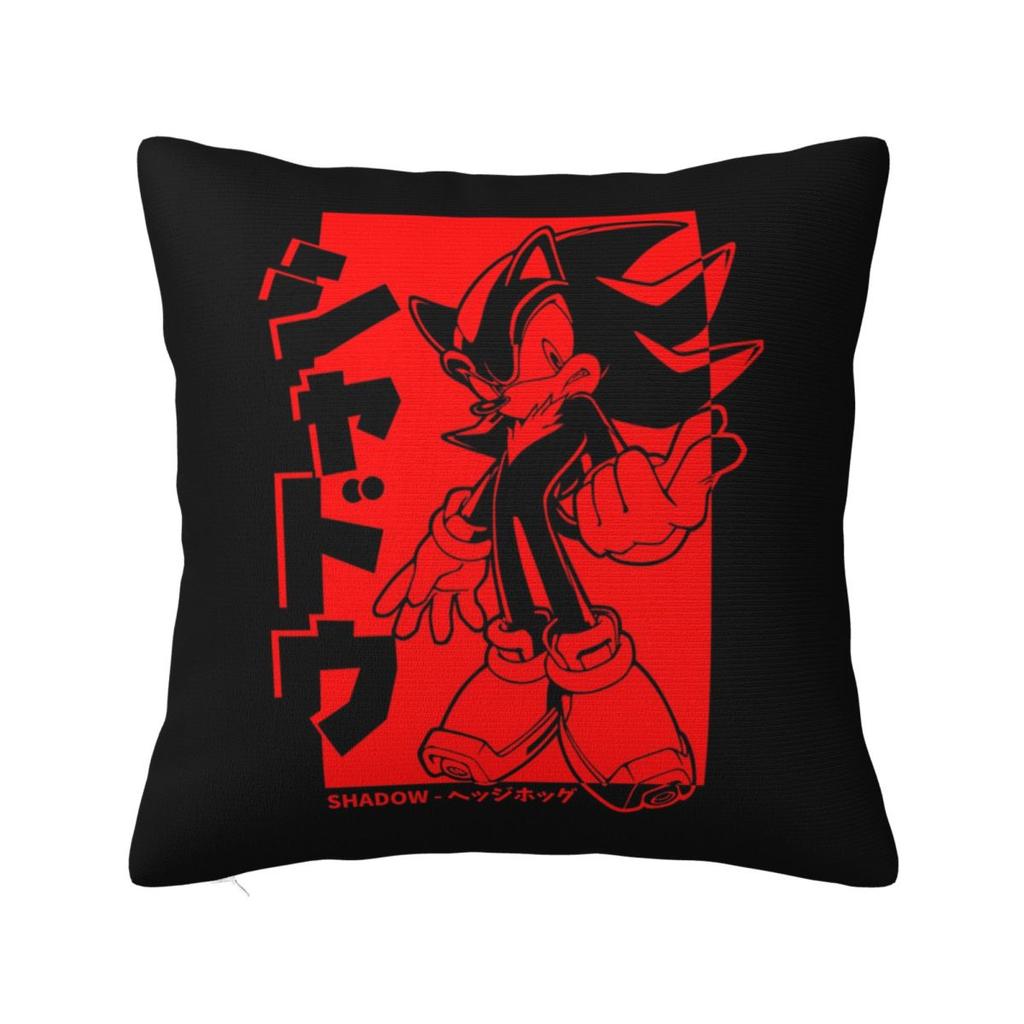 Movie Super Sonic Shadow Square Pillowcase Cushion Cover Pillow Case Throw Pillow Cover for Home Sofa Living Room