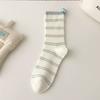 Bow Socks Women'S Mid-Tube Socks Spring And Autumn Cotton Socks Girl Cute White Ballet Style Spring Stockings