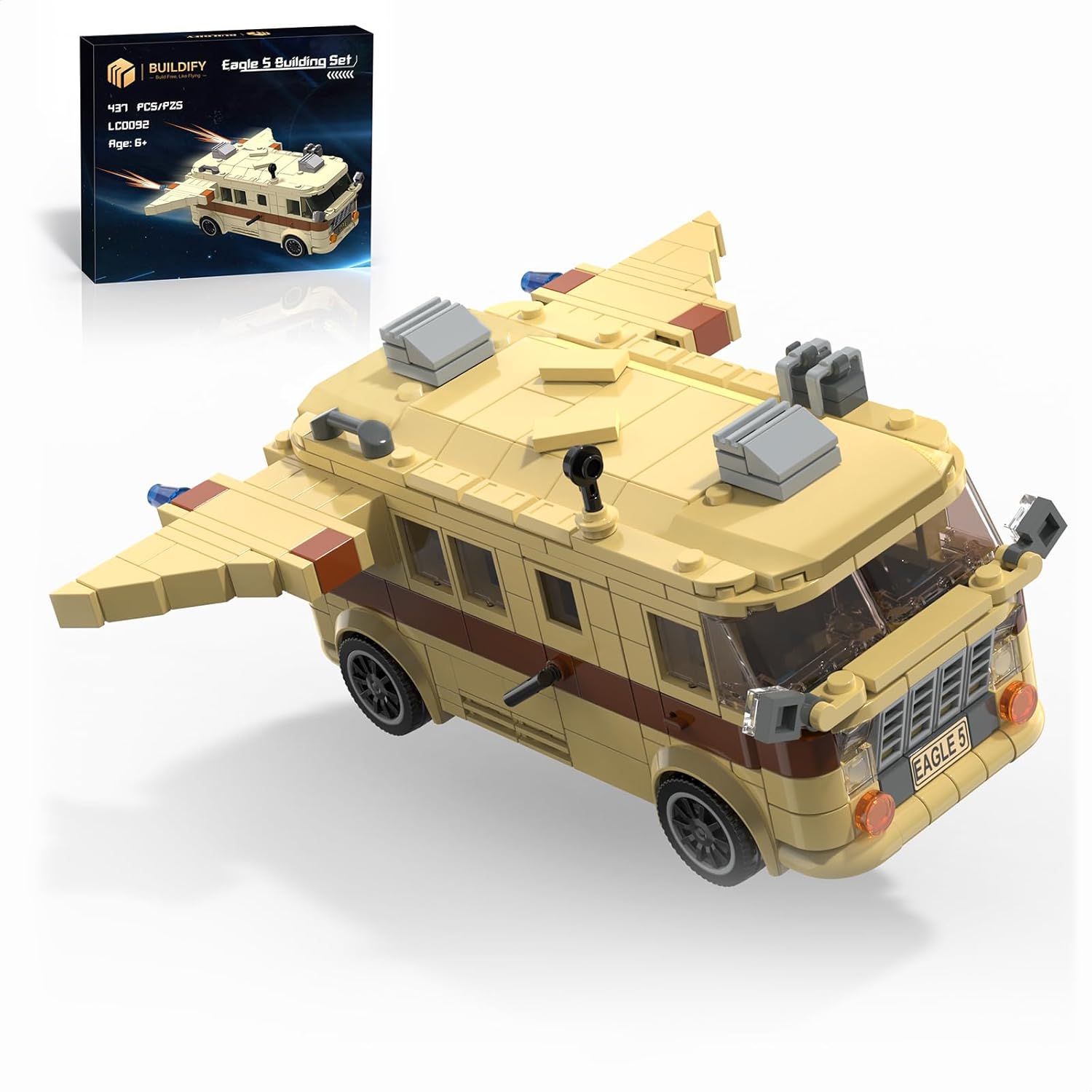 Eagle-5 Spaceballs Building Set, Spaceballs Movie Merchandise Mode Building Kit Compatible with Lego Set, Creative Collectible Chritmas Birthday Gift