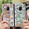 Back Cover Dirt-resistant Phone Case For ZTE Nubia Focus Pro 5G Cute Wrist Strap Lanyard Cartoon Phone Holder Anti-dust
