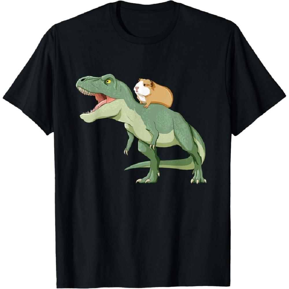 

Funny Guinea Pig Riding T Rex Dinosaur T-Shirt XXXXXL чёрный