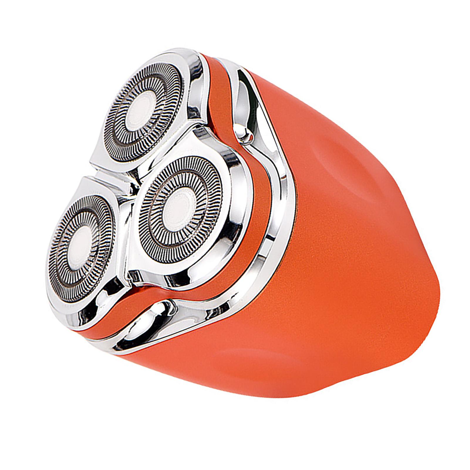 

Электрическая машинка для стрижки волос 3 режущие головки моющаяся USB перезаряжаемый триммер для ухода за волосами оранжевый