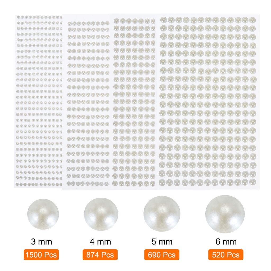 1792/3584Pcs 4/8Sheets Colorful Rhinestone Stickers 3/4/5/6 Mm Self Adhesive Rhinestones Gems Stickers for DIY Decoration Crafts
