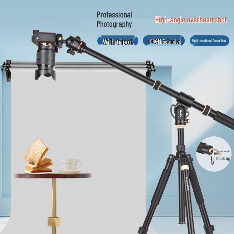 8 Lightweight Camera Overhead Shooting Bracket DSLR Tripod Extension Rod Set for Mirrorless or Mobile Horizontal Shooting