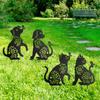 2Pcs Animal Silhouette Stakes Black Animal Stakes Decorative Animal Stakes Cat Dog Stake Ornament Outdoor Decoration
