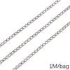 Chaîne Cœur en Acier Inoxydable de 0,5/1 Mètre Chaîne Cubaine Chaîne Punk de Base pour la Fabrication de Colliers Bracelets Bijoux Accessoires
