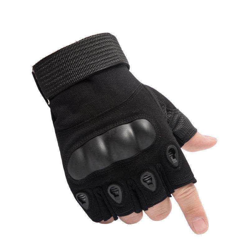 Męskie Taktyczne Rękawice Rowerowe Bez Palców Antypoślizgowe na Wiosnę/Jesień - Odporne na Ścieranie, Ochronne, Idealne do Treningu na Zewnątrz i Jazdy Motocyklem