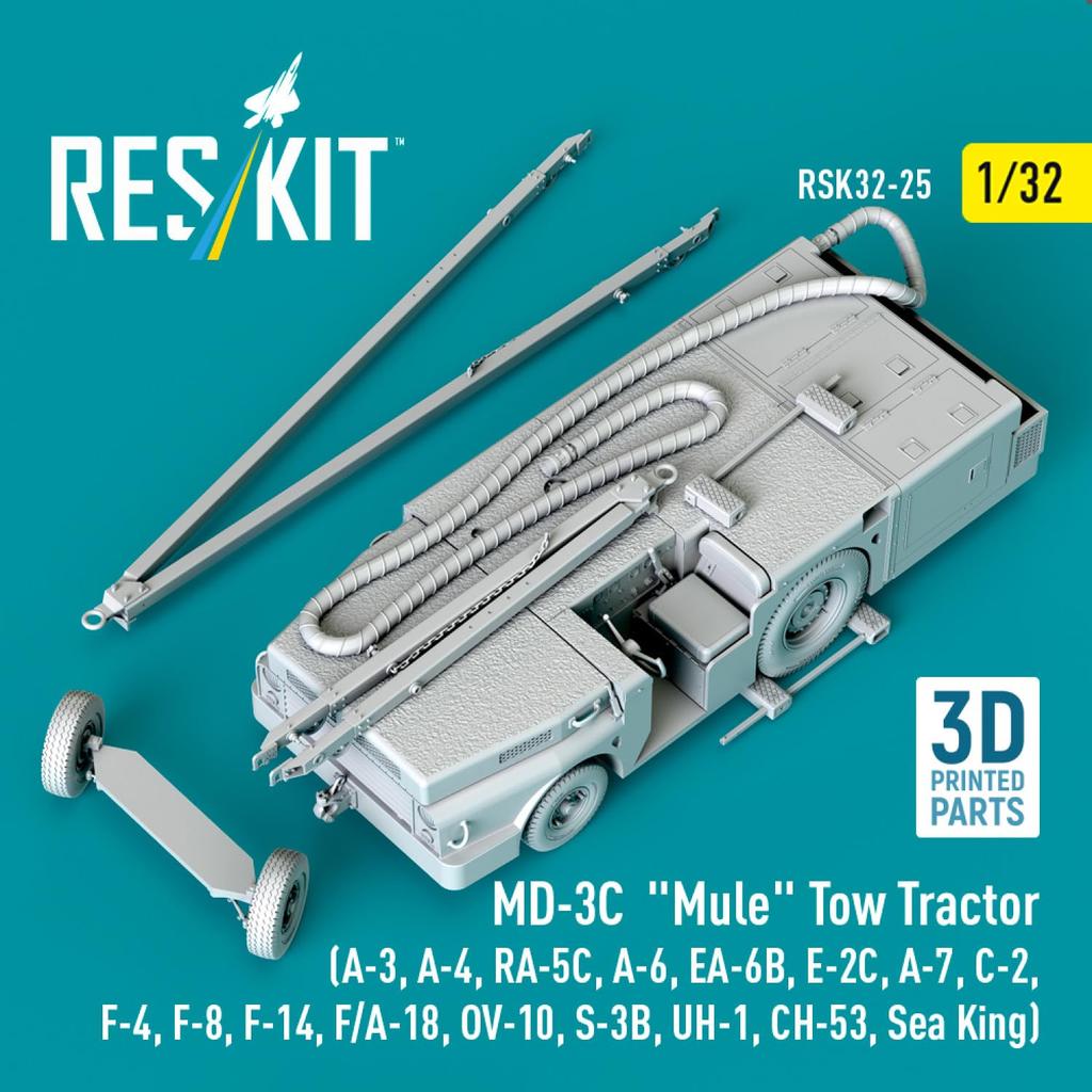 Reskit scale US Navy Aircraft Tow Tractor with Air Starter Resin Kit 1/32 MD-3C Carrier-Based RSKS32-0025 (Military)