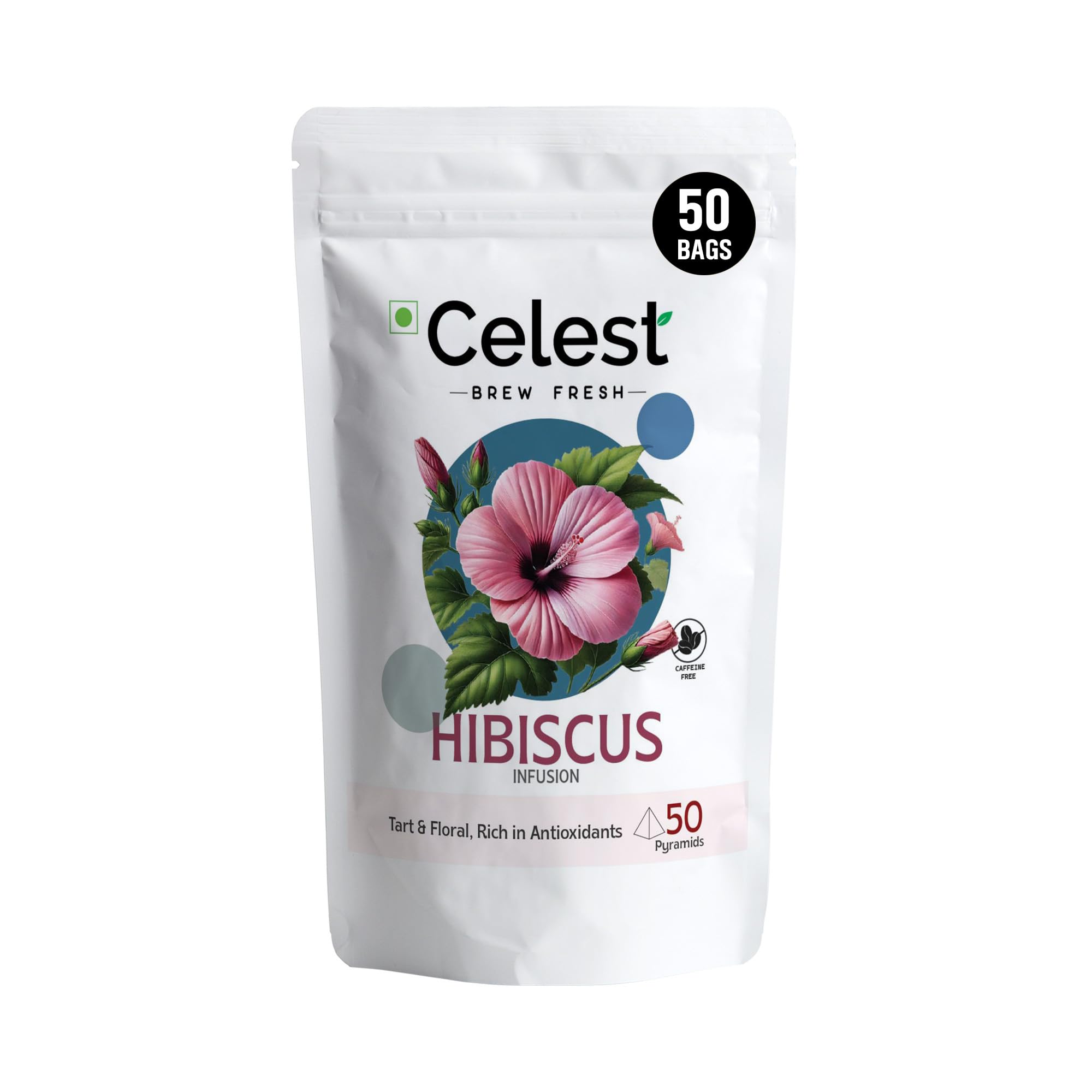 Celest Hibiscus Tea Bag | Hibiscus Tea Leaves - 50 Teabags