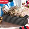 Kotarbau® Wooden Garden Planter Box For Terrace With Insert Anthracite 44 X 20 Cm