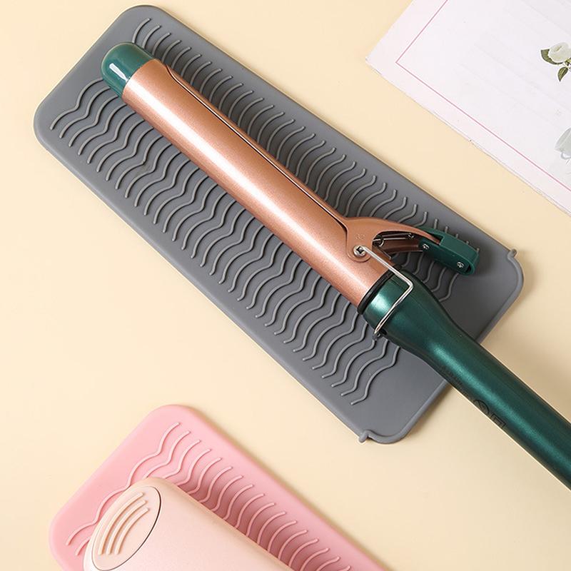 Heatheat Resistant Silicone Mat Pouch For Flat Iron, Curler Wand, Hot Waver, Salon Tools Appliances, Portable Styling Heat Mat