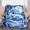 1PC Custom Name Ethereal Dragon Moonlit Night outdooor Flannel blankets Throw Blanket All-Season Throw Gift Bedspread for Couch, Bed, Camping Holiday 