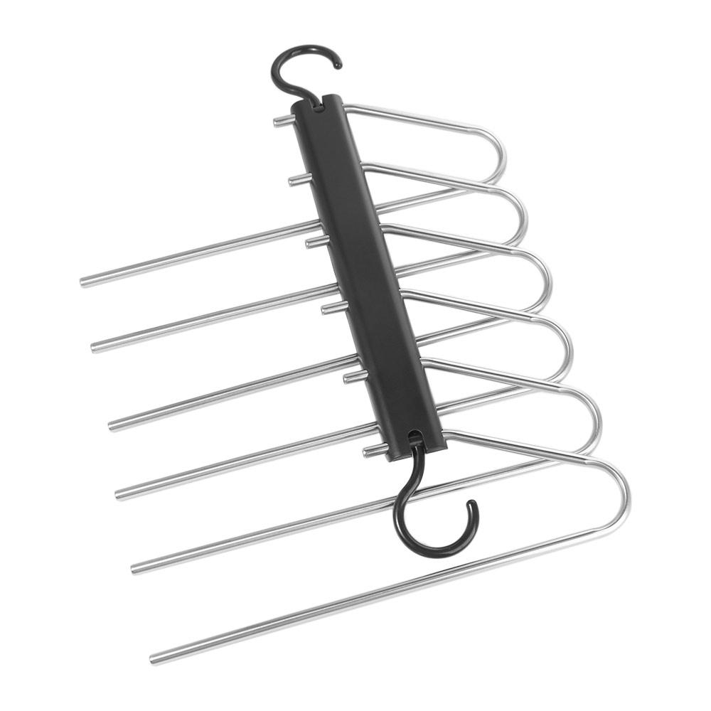 Hanging Hole Space Saving Trouser Hanger Stainless Steel Multifunctional Trouser Rack  Scarf