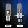 1pcs P15d Led Motorcycle Headlights H4 Bulb Ba20d Led Headlamp Moto Driving Lights High Low Beams Amber Fog Lamp 6000k White Led