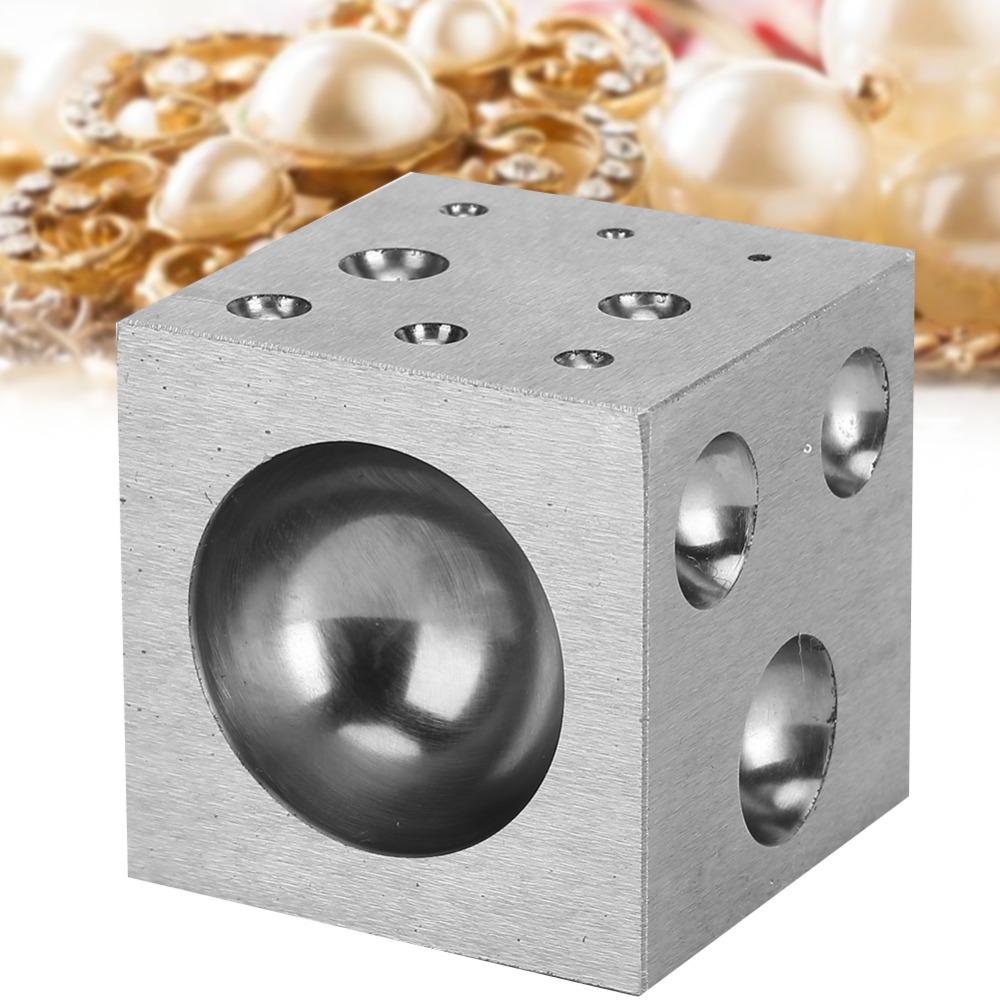 Long Lasting Square Shape Doming Block Semi Circle Metal Material Jewelry Tool Precision Durable Goldsmith Tool Gold Processing