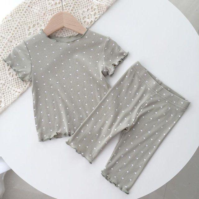 Kids' Summer Airy Pajama Set – Short-Sleeved, Two-Piece Outfit for Boys and Girls, Indoor/Outdoor Wear
