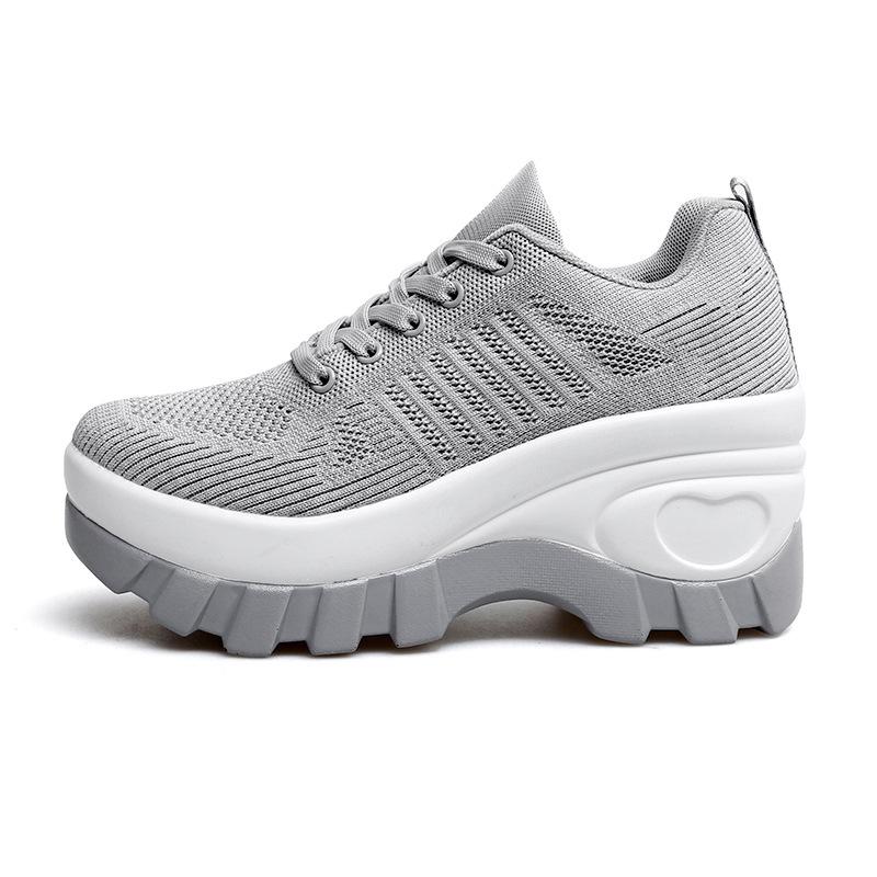2024 Women's Trendy Mesh Breathable Height-Boosting Casual Shoes
