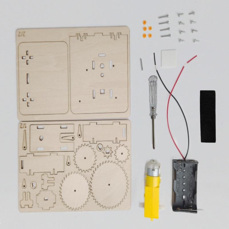 STEM Holzmechanisches Zahnrad DIY 3D-Puzzle Wissenschaft STEM Modellbausätze Laserschnitt Funktion durch Uhrwerk Geschenk Spielzeug für Kinder