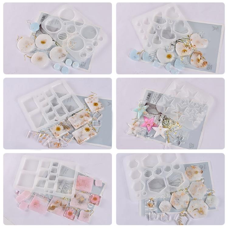 Keychain Earring Pendant Casting Mold Ornament 3D Silicone Epoxy Casting Mould