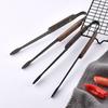 Heat Resistant 304 Stainless Steel BBQ Tongs Anti-slip Barbecue Tool Steak Clip  Kitchen Use