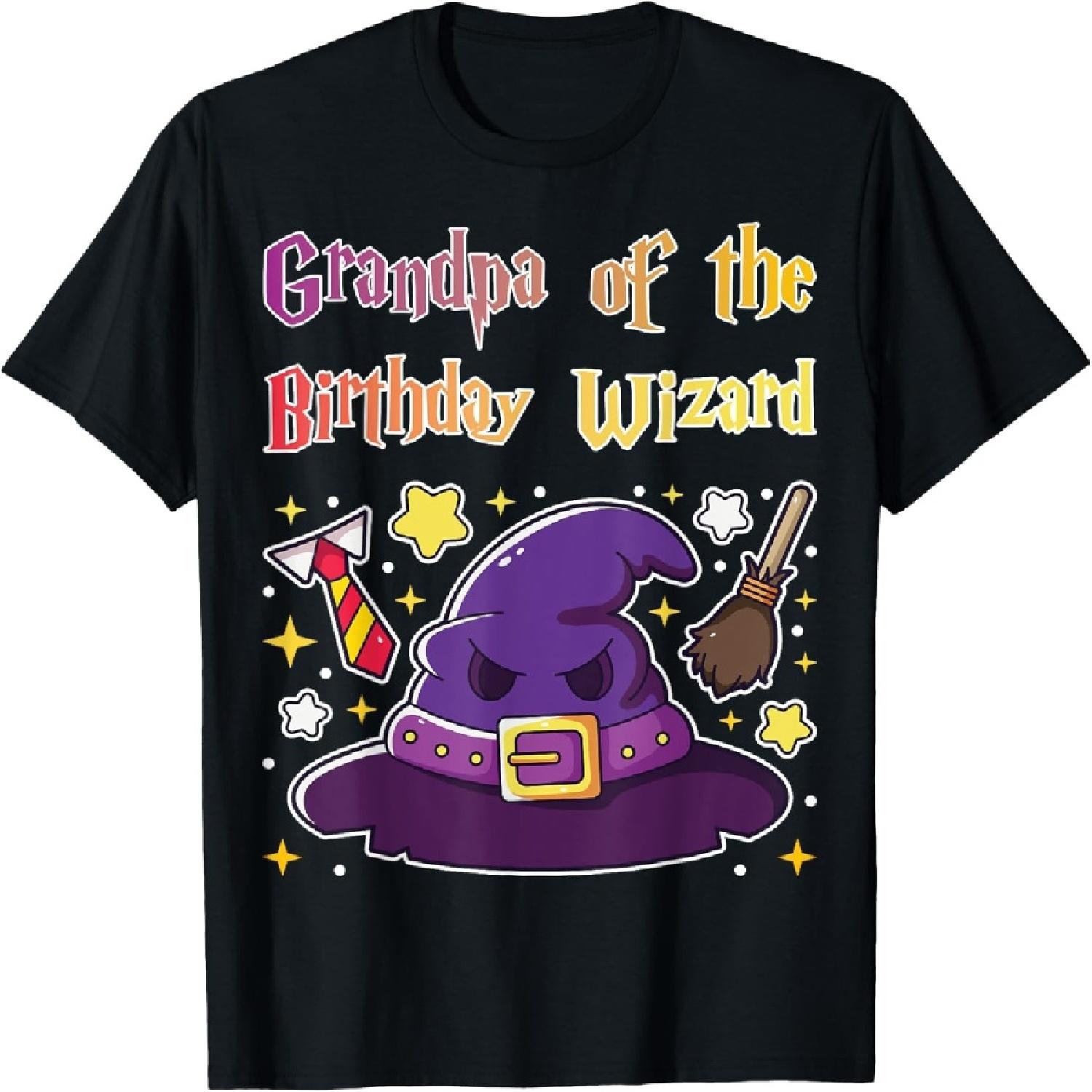 

Grandpa of Birthday Wizard 9th Birthday Magic Theme Party T-Shirt XXXXXL чорний