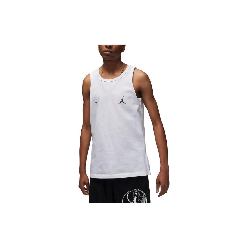 Jordan Tank Tops Men's White Crew Neck Thin Straight Fit DX9606-100