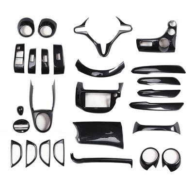 Pentru Honda Fit 2008 2009 2010 2011 2012 2013 GE8 Accesorii Autocolante interioare stil fibră de carbon ABS Viteze panou volan