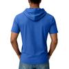 Men's Hooded Pocket Top  Men's Casual Sports Quick Drying Short Sleeved Top
