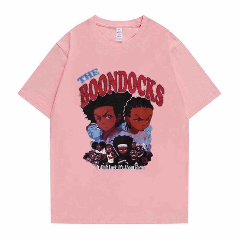 New The Boondocks Huey and Riley Print T-shirt Men Women Casual Fashion Tshirt Funny Man Cotton Tee Short Sleeve Hip Hop T Shirt