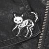 Creative Cat X-ray Brooch: Personalized Design with See-through Bone Detail