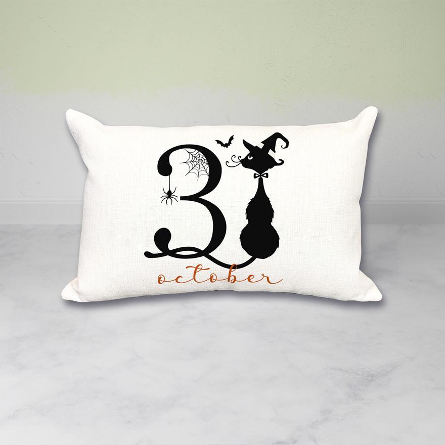 Halloween Waist Pillowcase Festive Atmosphere Decorate Living Room Sofa Pillowcase Polyester Printed Cushion Cover