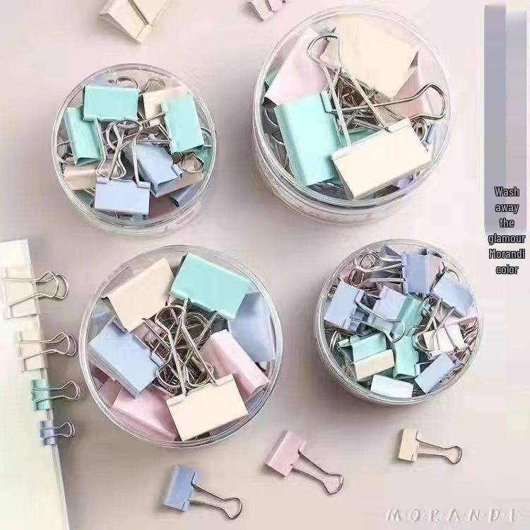 Swallowtail Large Office Document Clip for Papers and Receipts 15mm Morandi Clip [2 pcs]
